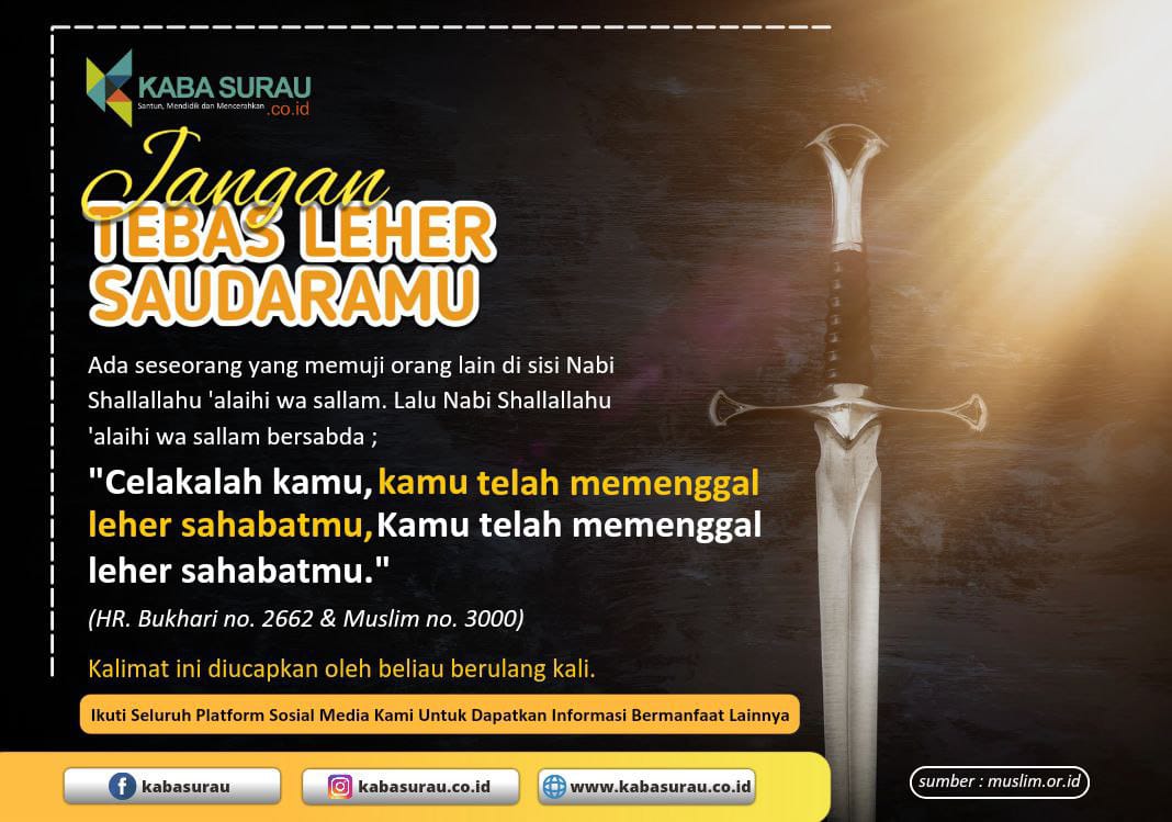 Jangan Tebas leher saudaramu