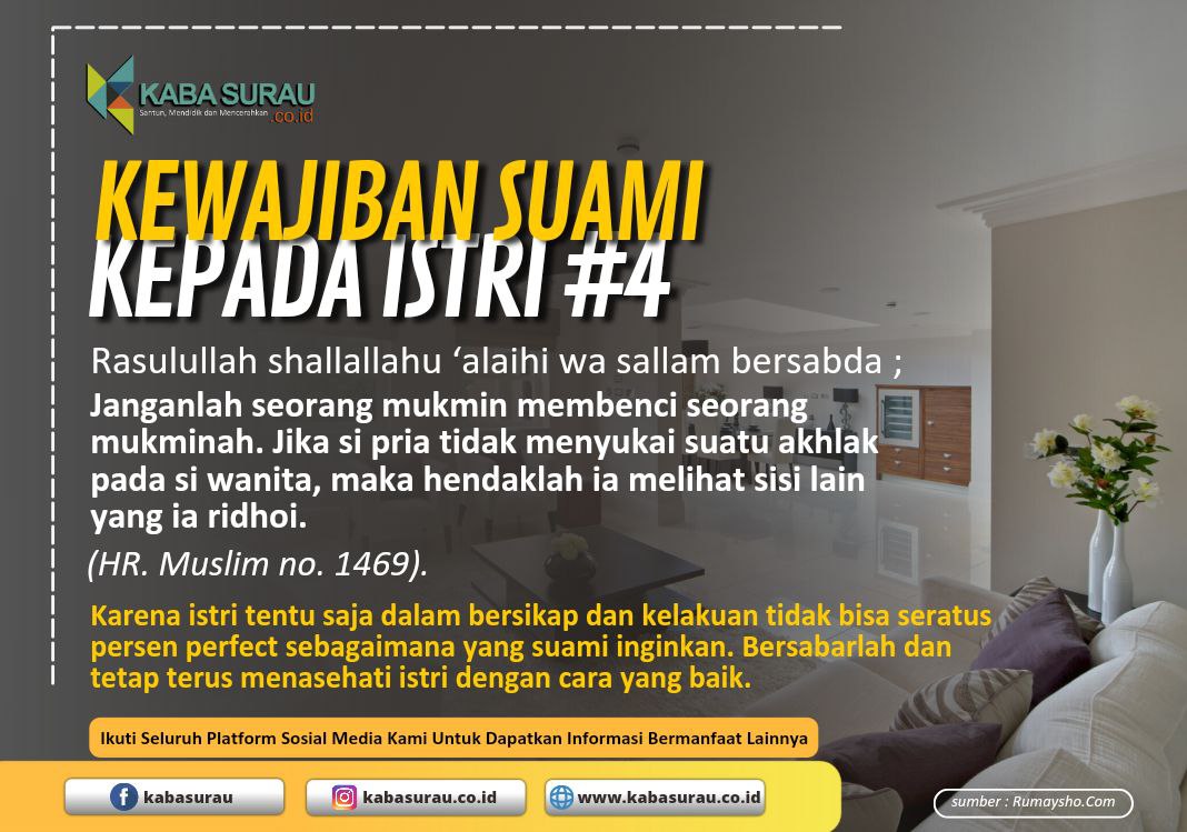 kewajiban suami kepada istri 4