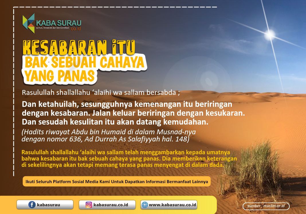 seberkas cahaya ditengah gelapnya musibah
